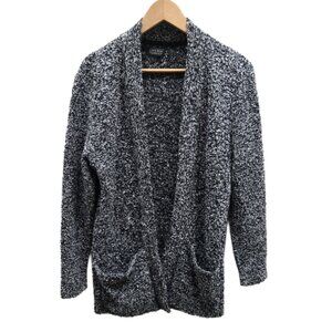 STYLISH ZARA MAN SWEATER JACKET MEDIUM SIZE 40 BLACK WHITE COLOR VERY SOFT